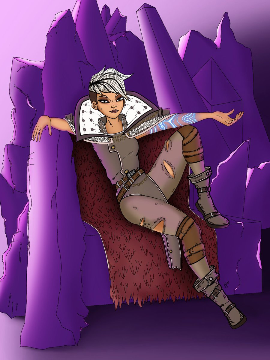 artsyhali's tweet photo. God Queen Tyreen comin atcha #Borderlands3 #Borderlands #fanart https://t.co/yj6wTU9A9Q