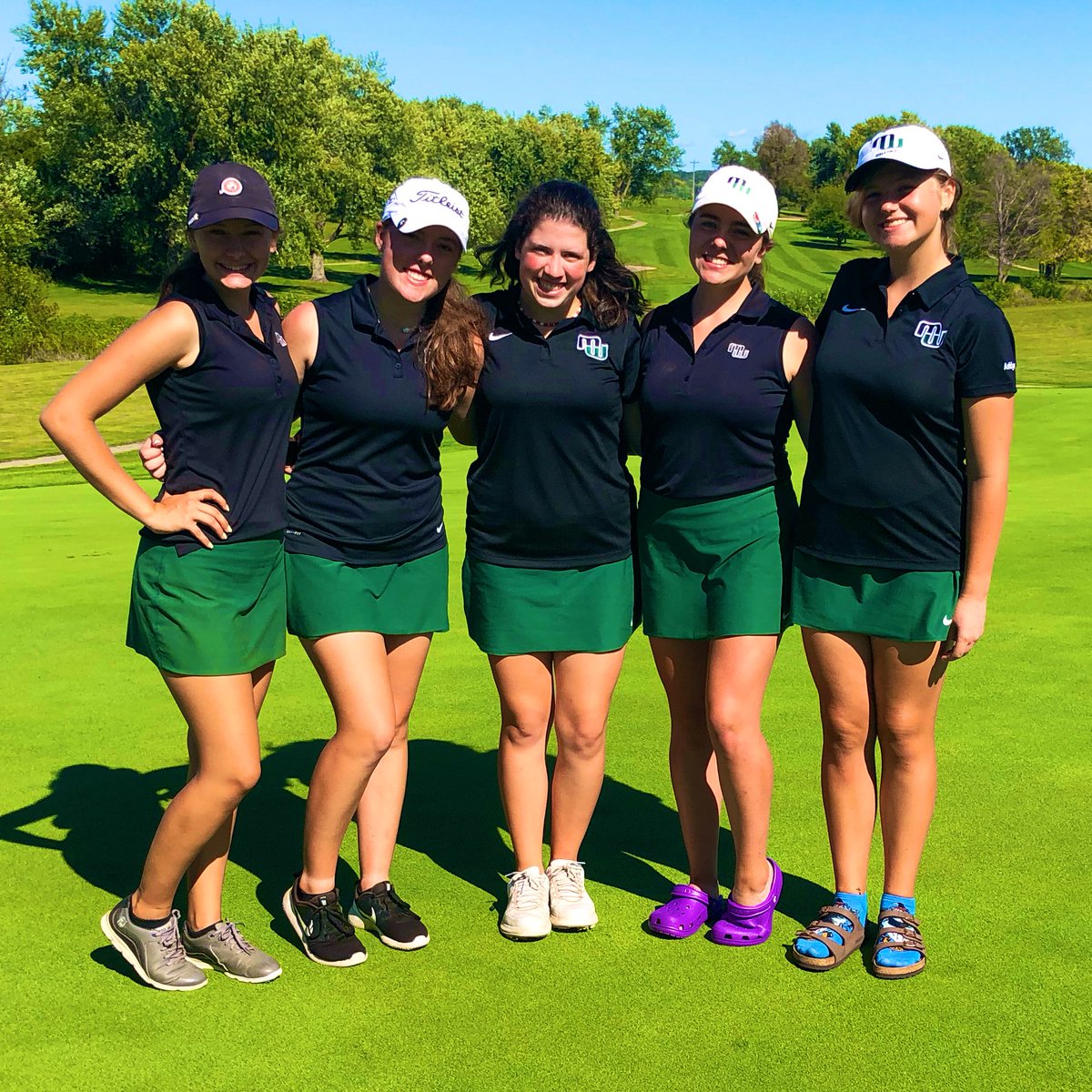 MillardWestGolf's tweet photo. Enjoyed spending the afternoon with @MWHSGirlsGolf at Willow Lakes for the Bell West Invite.  The Cats brought home some hardware today! Congrats 🏅Hailey 3rd - 🏅Mady 13th - 🏅Emily 17th! @MWHSactivities https://t.co/IMYflajncg