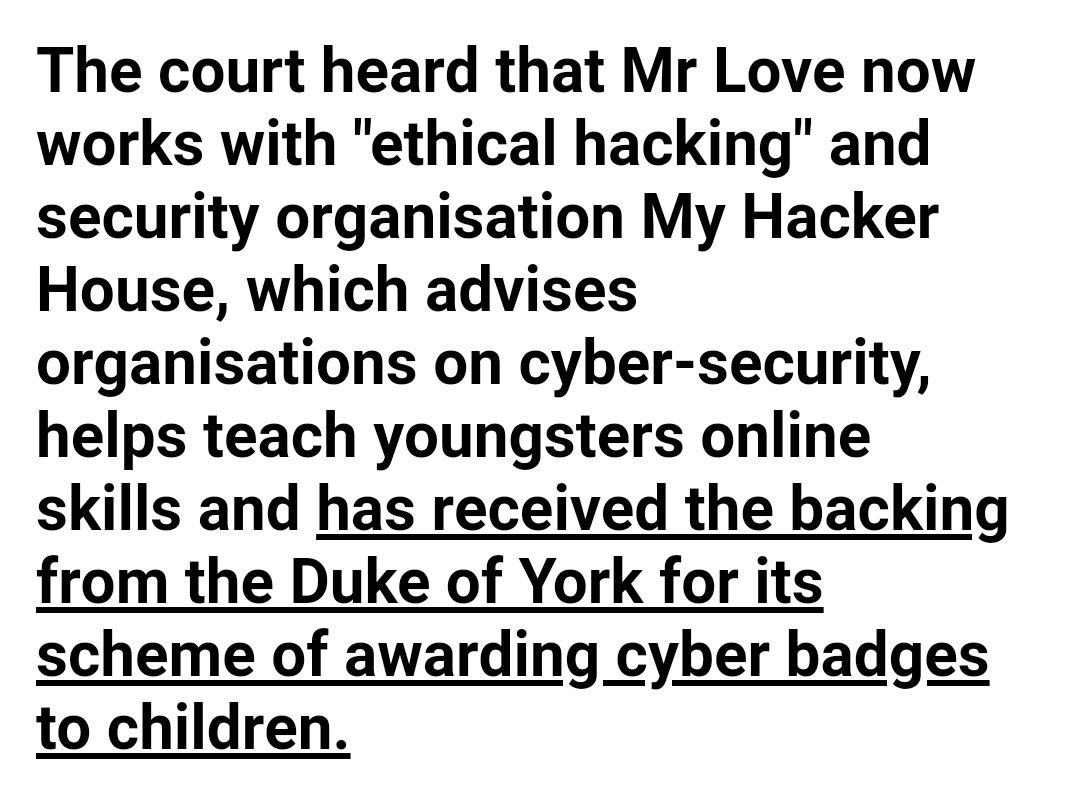 BoJo's girlfriend Arcuri does seem to gravitate towards criminals! Not only was she in business with LIBOR rigger Hayes, her associate at Hacker House, another of her companies, was Lauri Love, a computer hacker whole stole large amounts of data from US government agencies ...