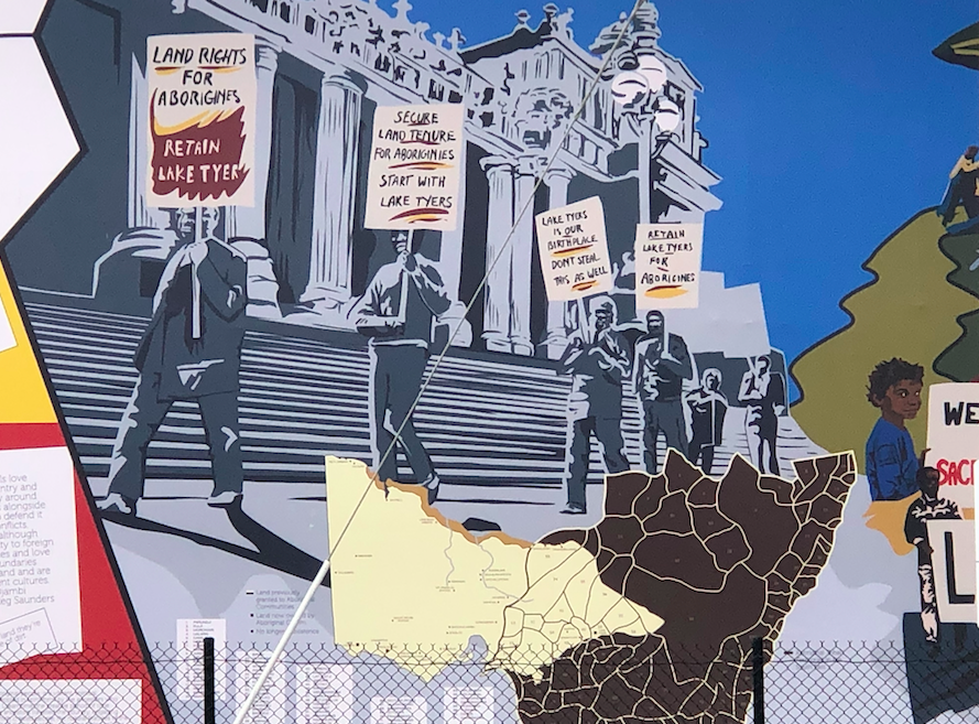 Good morning to <a href="/JanineMilera/">Dr Janine Mohamed</a> <a href="/SummerMayFinlay/">Summer Finlay</a> <a href="/bluntshovels/">El Gibbs</a> &amp; the <a href="/pauldutton1968/">Paul Dutton</a> as #CoveringClimateNow TwitterFest gets underway. Am following from the traditional lands of the Wurundjeri people of the Kulin nations, here in Melbourne/Naarm, up the road from this amazing mural