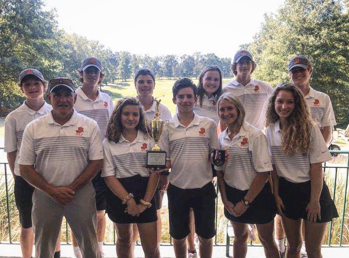 Congrats to the JM Golf Team as they earned the Battlefield District Championship!  Freshman Grayson Wood won the individual title, shooting a 2 under 34 at Mattaponi Springs.  Noah Adams placed 3rd.