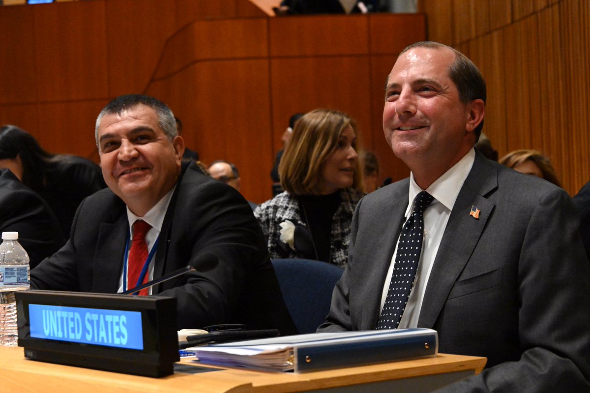 SecAzar's tweet image. Healthcare exists to improve health and preserve human life—the universal goal we all share.

@POTUS and I are working to deliver better health for the U.S., and we stand ready to assist countries as they work toward better health for all of their people.
hhs.gov/about/leadersh…