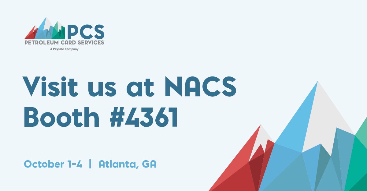 Attending the <a href="/NACSonline/">NACS</a> show next week? To learn more about PCS and how we can help streamline your credit card processing with our seamless and specialized solutions come chat with us at booth #4361! #NACSShow #petroleum #cstore #payments