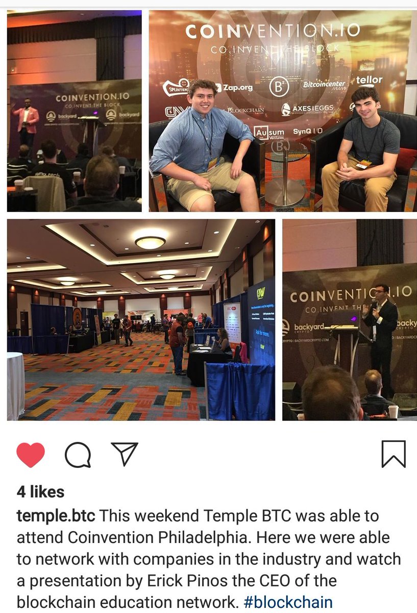 BlockchainEdu's tweet photo. π€© @TempleBTC is one of our favorite BEN chapters. Looking forward to a great school year!
#blockchainedu @Coinventionio #coinvention #blockchain https://t.co/8bCPvkuSPV