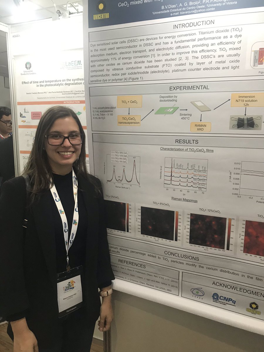 BiaVanjura's tweet photo. Presenting in #SBPMat the results from my research in University of Victoria, Canada. Thanks @agbrolo and @PauloRogerio_PR https://t.co/vGMKOK80cc