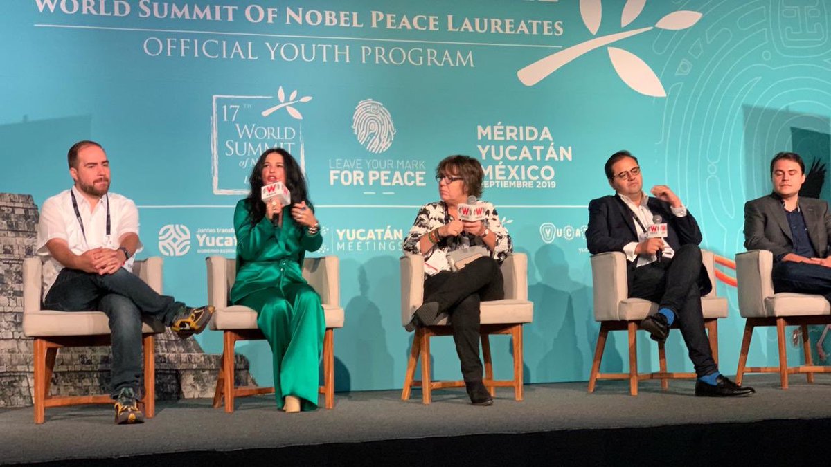 FunkyCompany's tweet photo. Gran experiencia participar con @yucatanmeetings en un evento de talla internacional, como lo es la Cumbre Mundial de los Premios Nobel de la Paz. #mihuellaporlapaz #befunkyco https://t.co/kIIoTUpLmO