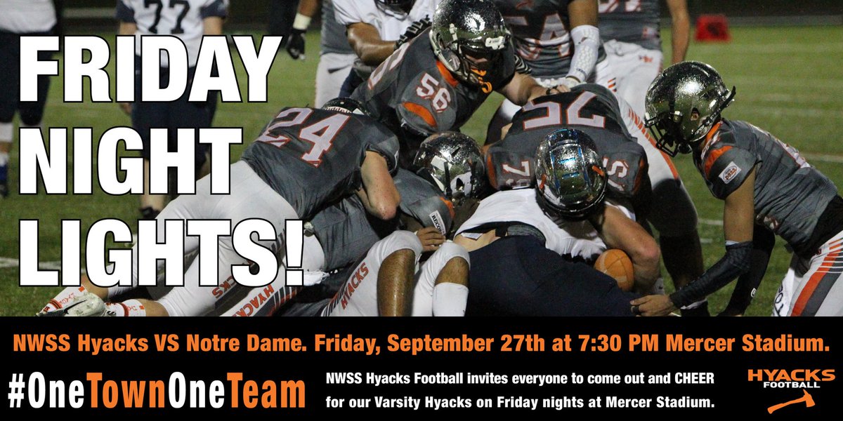 HyackFootball's tweet photo. Huge game this Friday at Mercer: #Hyacks vs @NDJugglers. Last year’s game was epic, so you don’t want to miss this one! To get you ready here’s this week’s newsletter: https://t.co/l1buunSaRa
@BCHSFB @theBCSportsHub @KidSportNW @chatfootball @TheRecord @htsumura #OneTownOneTeam https://t.co/BMqKbigD8c