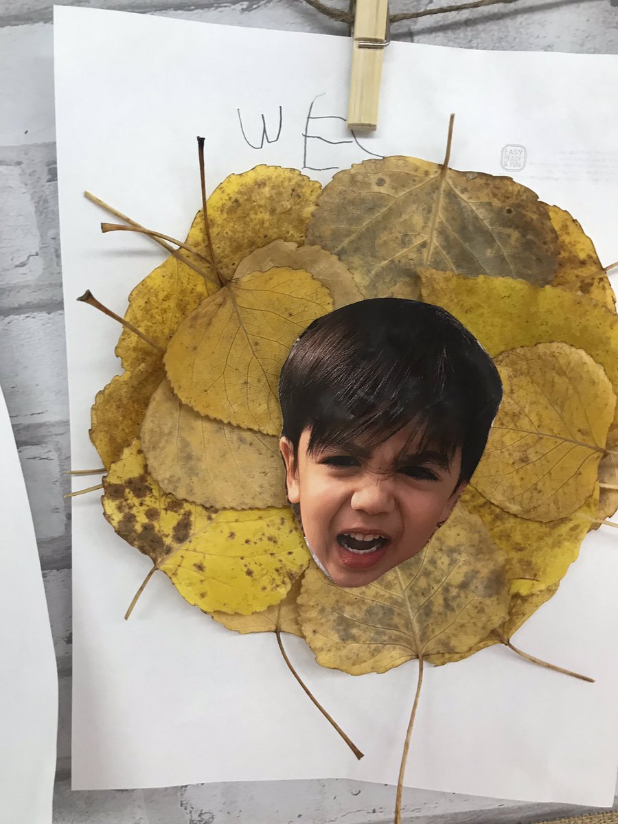 Rutherfordb95's tweet photo. We had a great first day of Fall! 🍂🍁 we had so many leaves in our school yard so we used them for a special craft! We are some pretty cute lions! @ElnoraSchool https://t.co/Aga5AnJjpm