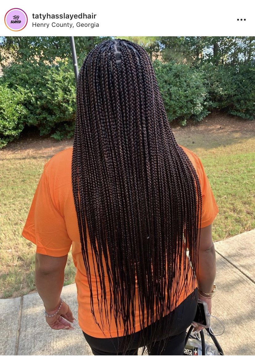 juscalmeprettie's tweet photo. (Small/Medium Sized Knotless Braids) ✨ Contact (678)-632-2557 ♥️ #atlantahairstylist #knotlessbraids #boxedbraids #lemonadebraids #atlantabraider #atlanta #hairstylist #knotlessboxbraids #knotlessbraids #knotlessbraids #knotlessboxbraids #tatyhasslayed https://t.co/UyFLtY4d1y