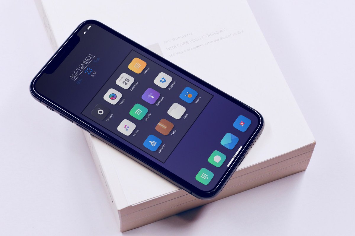 tvaldez's tweet image. #Unc0ver by @Pwn20wnd
#iThemer by @DODGraphics
#Snowboard by @SparkDev_
#Xen HTML by @_Matchstic

Icons Lotus by @orenjiiiro
Fonts Cocon Pro by @alolastmoment
SBHTML BetterSBBox @Zenith_Superusr
Widget Pharo by @Enter_Apps
Niivo Thin Statusbar @mhanis518