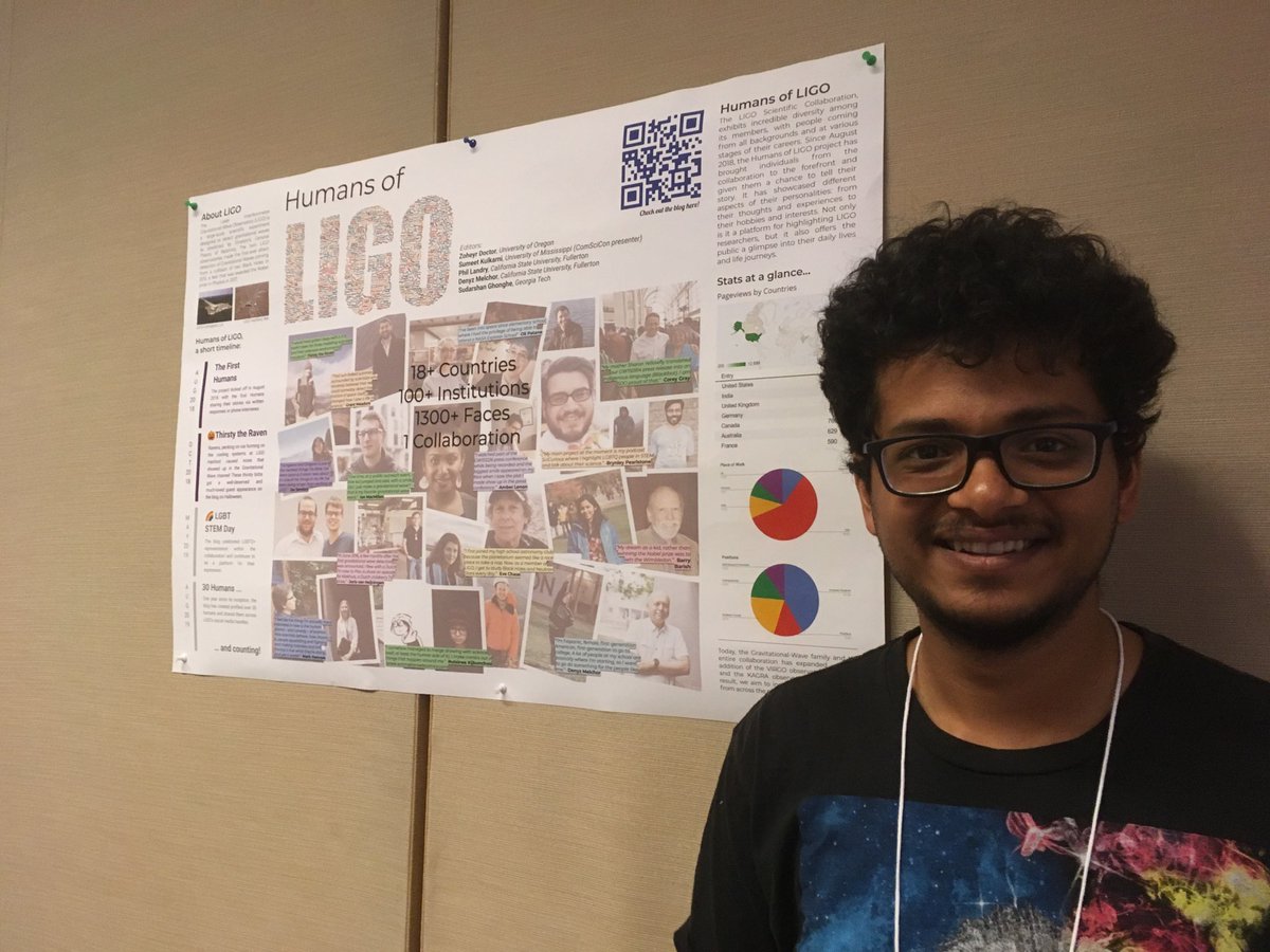 Happy to present a poster on the Humans of @LIGO project here at @ComSciCon AIP #comsciconaip #humansofligo