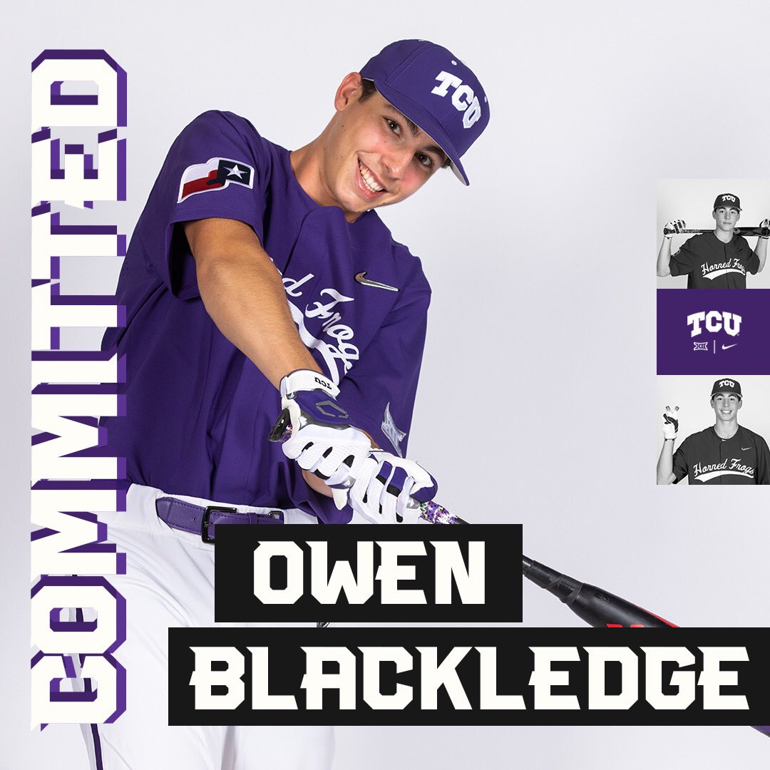 owenblackledge6's tweet photo. I would like to thank god for giving me the opportunity to announce that I will be continuing my athletic and academic career at TCU #frogsup https://t.co/kdjB6J3GZ8