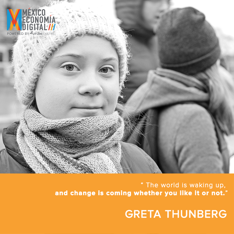 MexicoEconomiaD's tweet photo. “Right here, right now is where we draw the line. The world is waking up, and change is coming whether you like it or not.”,  @GretaThunberg

https://t.co/3orApLS9VS / #HumanizandoLaTecnología / #MED2019 https://t.co/X5aJ1qEWMU