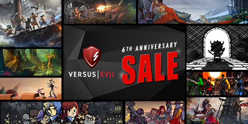 💵💵 Steam Sale Alert! 💵💵

To celebrate 6 years of bringing you amazing games we're having one of our best sales yet! For a limited time you can save up to 90% on our <a href="/steam_games/">Steam</a> titles. Read all about it here: 

versusevil.com/indie/versus-e…