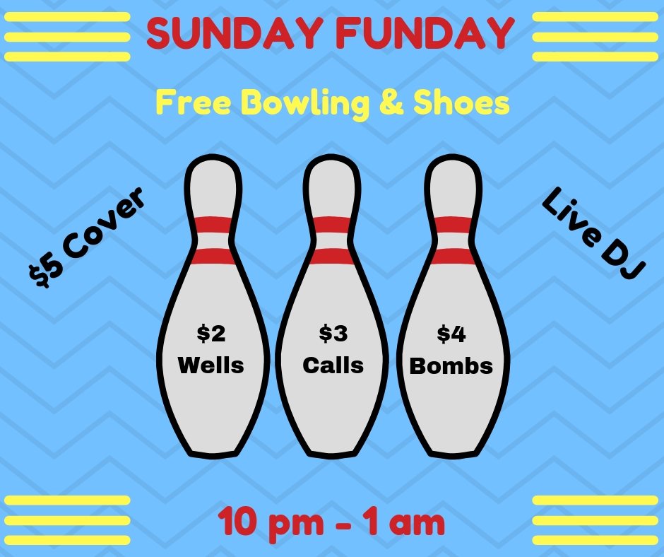 It's goin down tonight! 
facebook.com/events/6976948…
🎳 🎧🍹
#SundayFunday #LiveDJ
#Bowling #KUstudents
#LFK #LawrenceKS