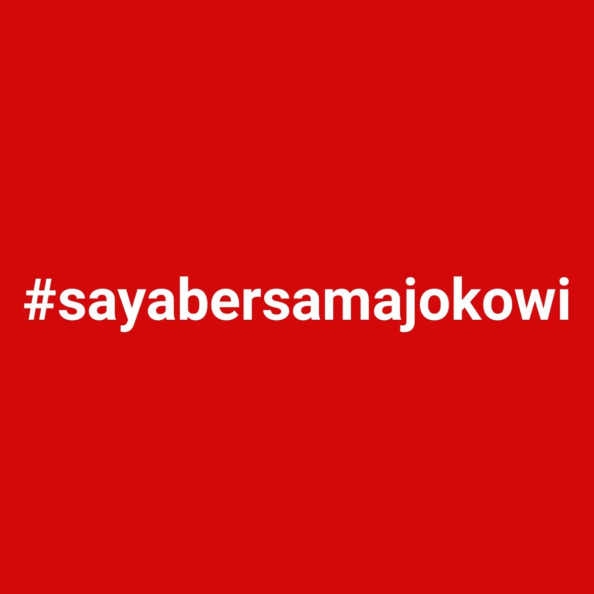 Yuuuk kita ramaikan medsos dengan tagar #sayabersamajokowi tunjukkan Jokowi tidak sendiri