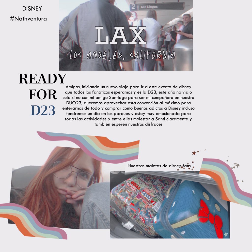 hxtterhell's tweet image. /🍂/ 𝑹𝒆𝒂𝒅𝒚 𝒇𝒐𝒓 𝑫𝒖𝒐𝟐𝟑 
Amigos, al fin llega este momento para enterarnos de muchas cosas de Disney y estoy con Santiago para pasar la D23, esperen nuestros Vlogs.