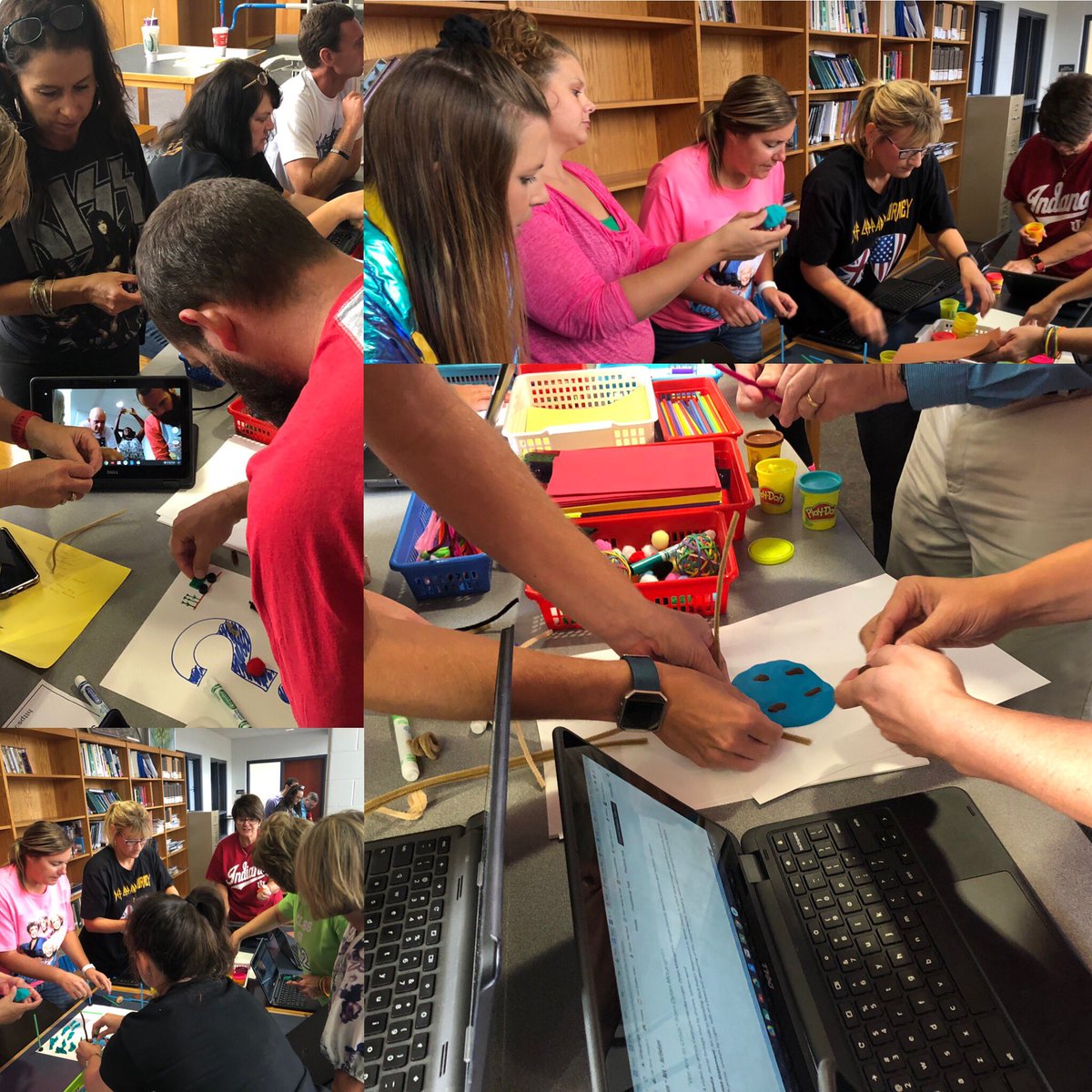 MasonVenola's tweet photo. The #QuadDIdeaLab was in full effect today in Linkton Stockton Schools! I was very impressed with the strong degree of collaboration amongst the teachers to complete the Quad D learning tasks! #leadered #achieveit #suptchat #edchat https://t.co/0QqpFzMCok