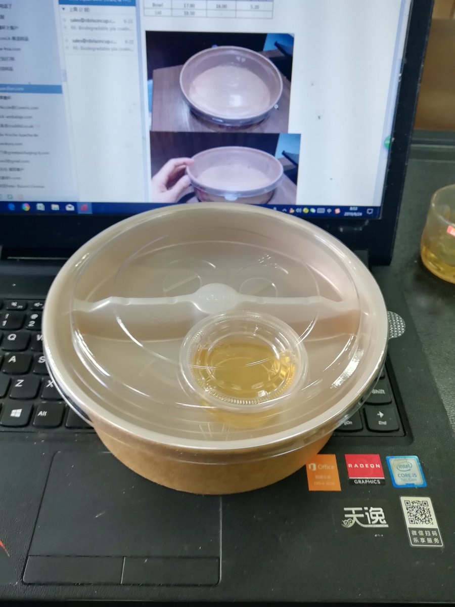risoncup's tweet image. what about put pp sauce cup / pp portion cup in the kraft paper salad bowl ?  we have two different style can be pick up for you what if you interesting , pls don't hesitate  to contact with me by mail sales@nbrisoncup.com  (500cc/750cc/1000cc/1300cc)