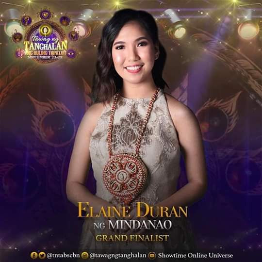 ssgANHS's tweet photo. Good Day Eagles!

Let us support our very own Elaine Duran as she sings her way to win as grand champion of Tawag ng Tanghalan by doing the following: (next tweet) https://t.co/Fl87rh7aWp