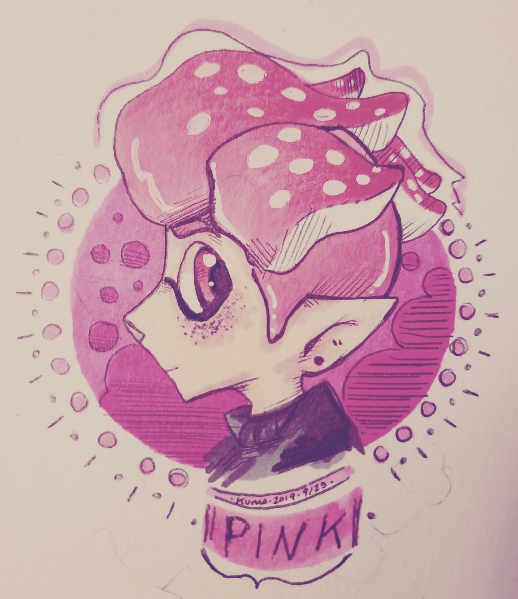 KumoDoggo's tweet photo. Pink Ponk!
#fanart #splatoon2squid #splatoon2fanart #markers #copicmarkers #highlighter #squid #splatoon2 #splatoon #art #traditionalart #traditional #pink #pinkhair #pens https://t.co/Gh2ruPILdV
