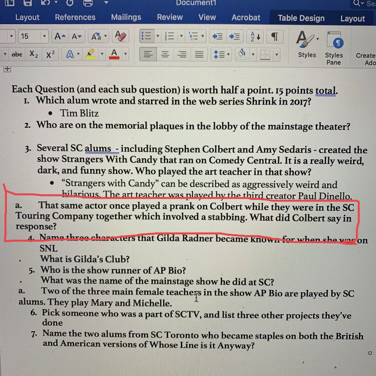 Hey <a href="/StephenAtHome/">Stephen Colbert</a> got this super niche question for my topics in comedy class. Hoping you can help a pal out. Thanks!