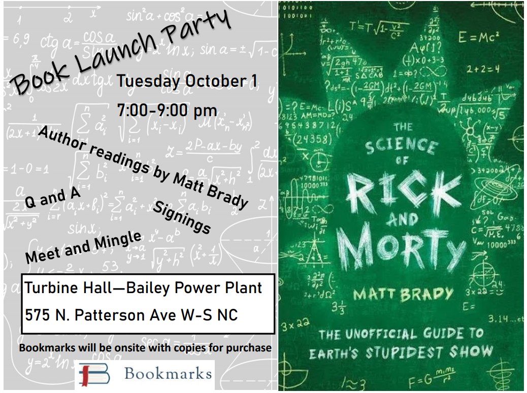 BradyScience8's tweet photo. Book Launch Party for @BradyWriter. Come down and grab a copy. @Scienceof_org @TheScienceofWS https://t.co/0fA8JI9kXK