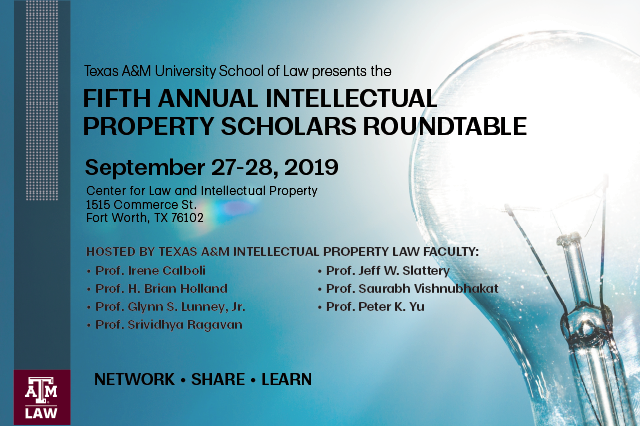 TAMUclip's tweet photo. Can’t wait to welcome @profabartow @cherylfoong @Eric_E_Johnson @yjl1789 @lawlancer @wkeithrobinson @zvisrosen @221Betsy @law_professor and special guest @SimonTheTam @theslants to #IPSR2019 @Prof_Holland @glynnlunney @emptydoors @profpeteryu https://t.co/XNJYyn7NG8 https://t.co/uXIxjGsv8H
