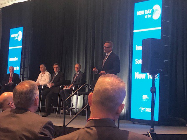 CubicTS's tweet image. Last week, it was all about Innovative Solutions for #NewYork at the New Day at the MTA event hosted by @NYGovCuomo. Steffen Reymann, Innovation Center Manager, led the industry discussion on fare evasion. 

#wearecubic #cubicinnovation #farecollection #revenuemanagement #OMNY