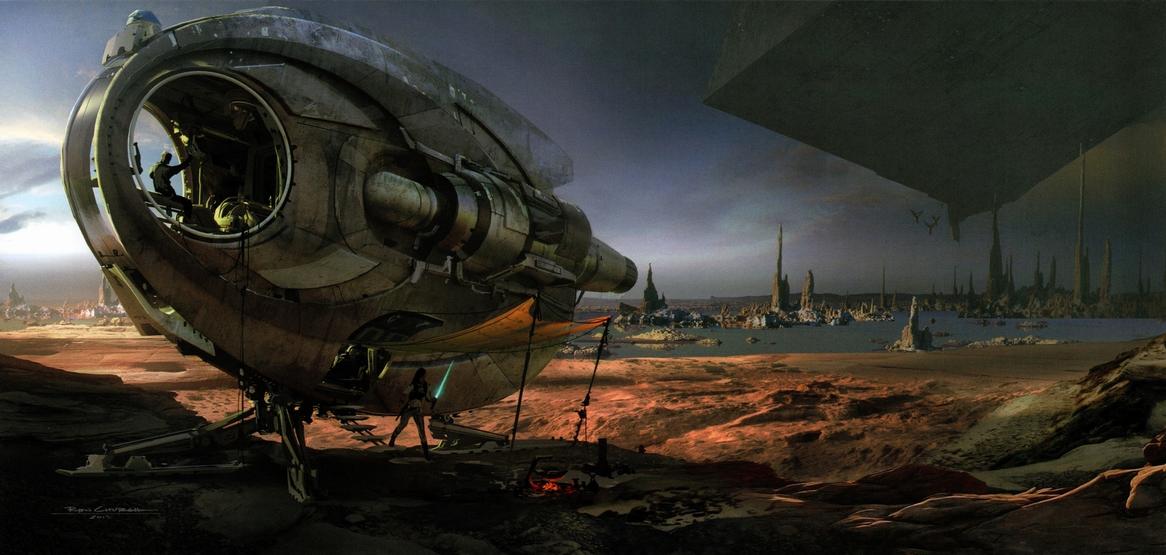 Thread of Disney-era Star Wars concept art that might have been better than having X-Wings 2.0 and Neo-Tatooine, but of course YMMV