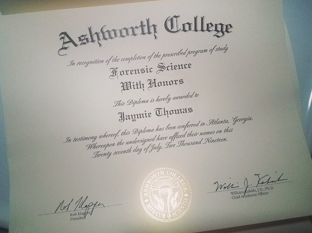 DeskRaven1's tweet photo. It's #official!
#HonorSociety #DeltaEpsilon #AshworthCollege #OnlineLearning #ForensicScience #CourseWork #CareerDiploma #LegalStudent #ParalegalStudies #CriminalJustice #Criminology https://t.co/gOzOI1z1qQ
