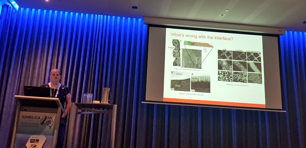 OlgainAus's tweet image. Crazy bioengineer @Engineeringkate speaks about new generation of bio implants. #IUMRS_ICA19 #AdditiveManufacturing #3Dprinting #Diamond