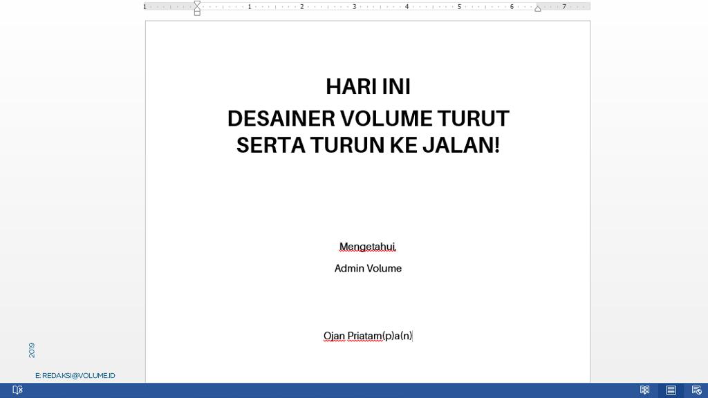 Pada hari ini, kami semua meninggalkan kantor termasuk desainer! ✊

#HidupMahasiswa #MosiTidakPercaya