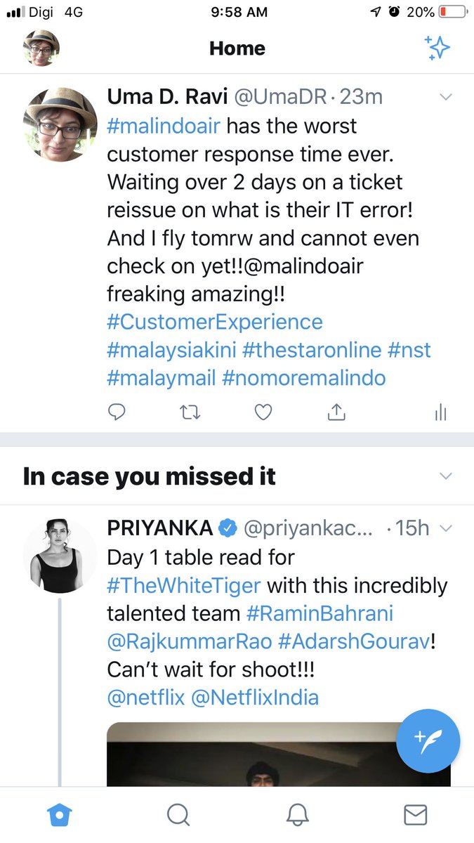 UmaDR's tweet photo. @ChandranMalindo I’ve tweeted this hours ago. No reply. No reply from DM either. Your team issued a wrong ticket and they’re taking two days to reissue. I’m flying Tomrw. Should hv checked in yesterday!! https://t.co/fQV8o7CHF3