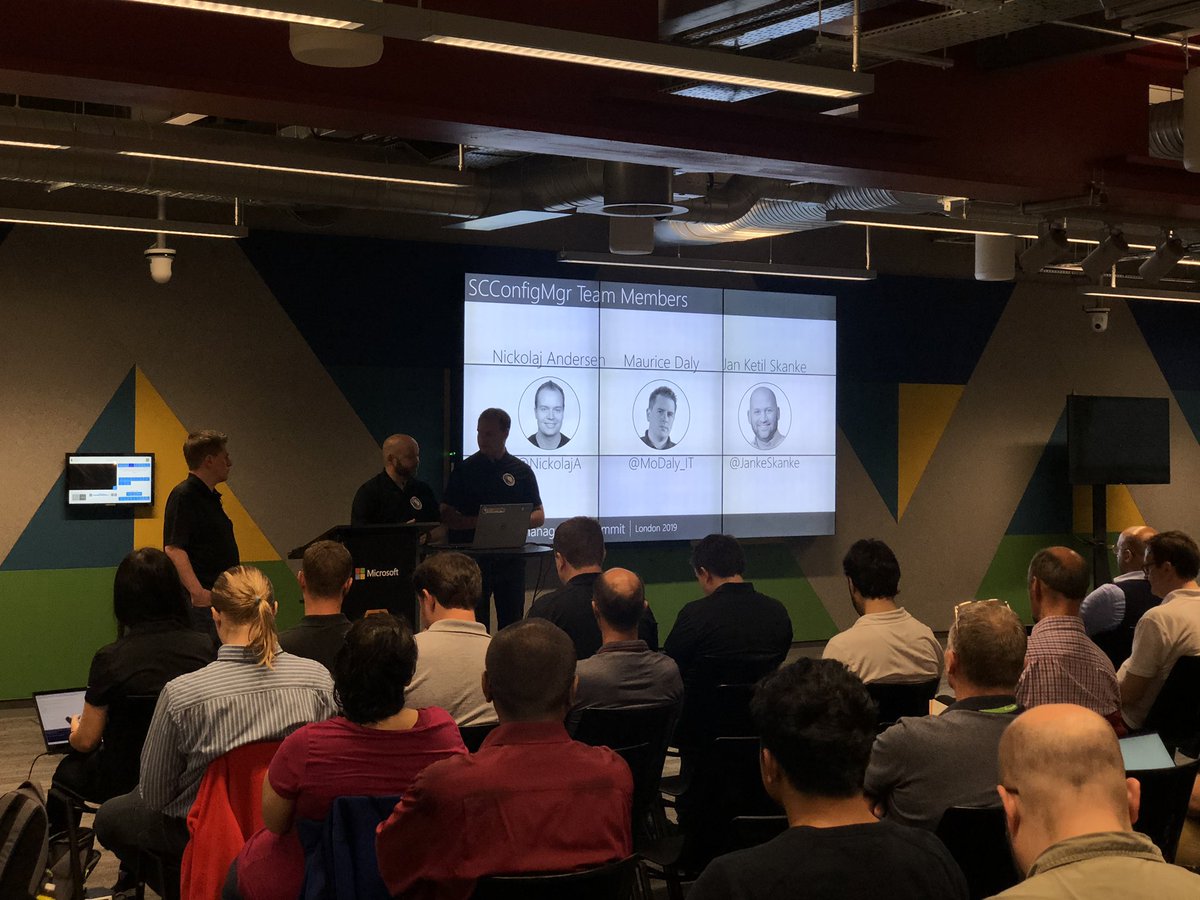 .<a href="/JankeSkanke/">Jan Ketil Skanke [MVP]</a>, <a href="/modaly_it/">Maurice Daly [MVP]</a> and <a href="/NickolajA/">Nickolaj Andersen [MVP]</a> kicking off #SCConfigMgr Modern Management Summit in London! #MVPBuzz