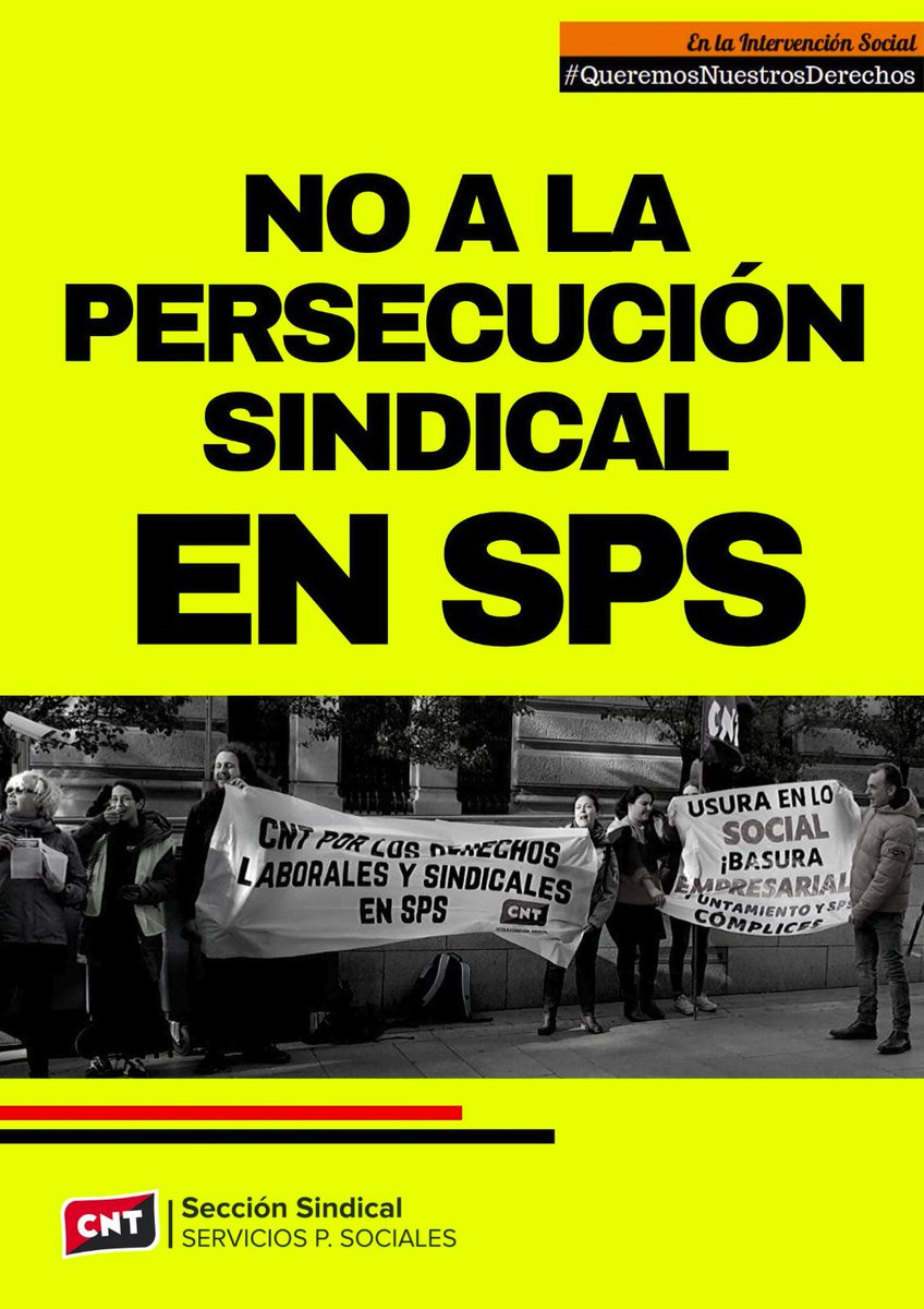 Basta de represión sindical en SPS y en la #IntervenciónSocial #QueremosNuestrosDerechos