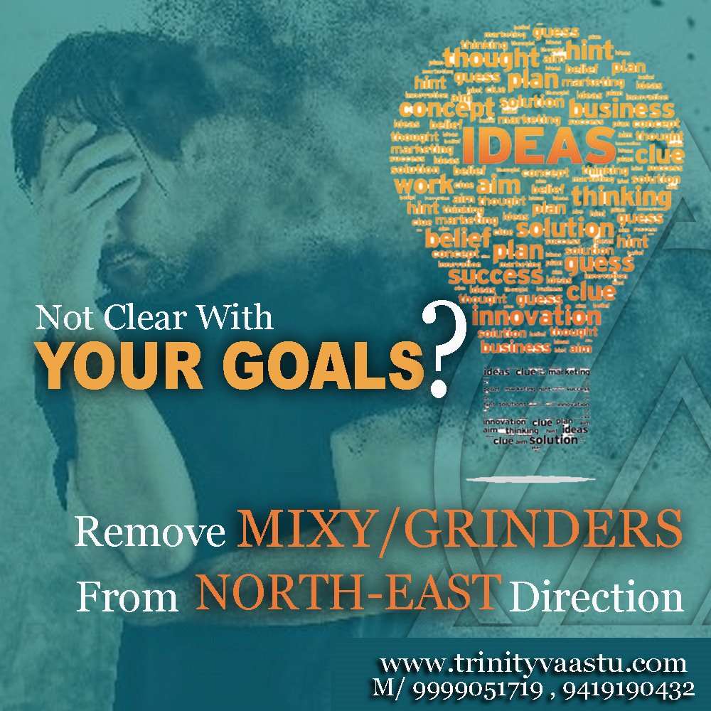 TVaastu's tweet photo. CREATIVE THOUGHTS✅✅ and IDEAS✅✅ can leads to good Financial Flow💰💰. Negative THOUGHTS😀😀 can Hamper MONEY💵 in our LIFE👩. 
If MIXY/GRINDER is placed in NORTH-EAST direction may lead to Destruction of IDEAS🙌..www.trinityvaastu.com M/9999051719, 9419190432. https://t.co/0IYG2qhwTH