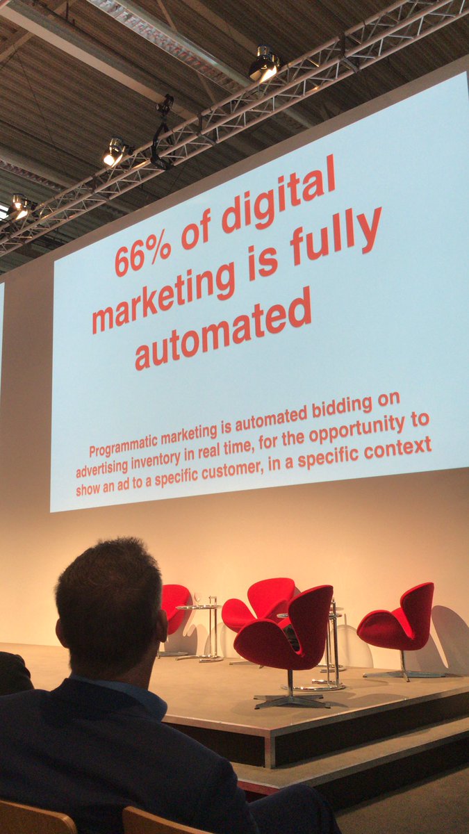 “66% of #marketing is #automated...” <a href="/patrickdixon/">Patrick Dixon MBE Futurist Keynote Speaker: FUTURE</a> <a href="/Canon_Solutions/">Canon Solutions</a> #futurepromotionforum #programmatic #programmaticprint #digitalmarketing