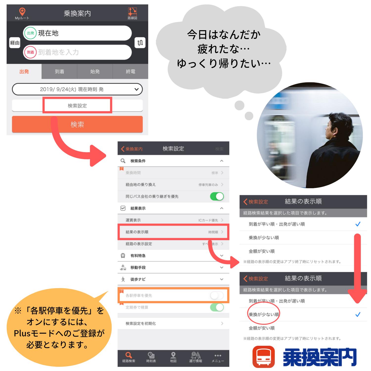 ジョルダン乗換案内 公式 こんにちは ジョルダン 乗換案内 です 本日の 乗換案内tips 連休明けで疲れたな 今日はそんな方も多いのではないでしょうか 乗換案内アプリでは 表示順を 乗換が少ない順 に変更したり 各駅停車を優先 を ジョルダン乗換案内 公式 こんにちは ジョルダン 乗換案内 です 本日の 乗換案内tips 連休明けで疲れたな 今日はそんな方も多いのではないでしょうか 乗換案内アプリでは 表示順を 乗換が少ない順 に変更したり 各駅停車を優先 を