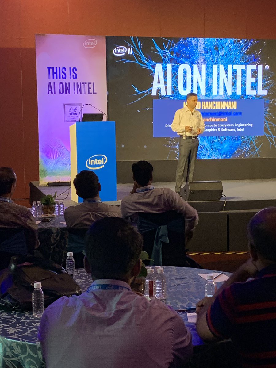 nanda_aditi's tweet photo. #AI on #Intel day 2 of dev workshops off to a great start.. full house @Wipro with @mhanchinmani opening the day.. #AIonIntel @IntelIndia https://t.co/PML2PpLfcA