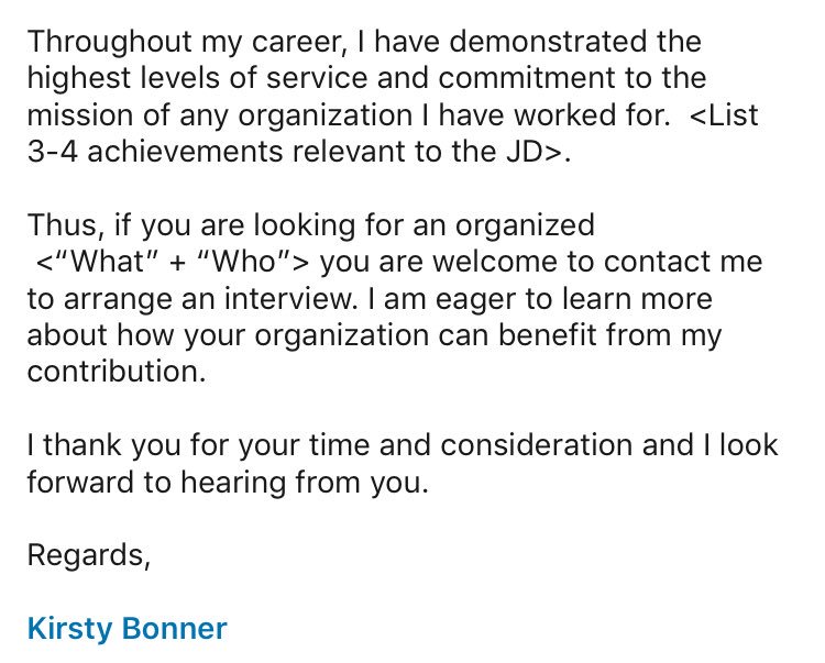 Kakak Resume On Twitter Sample Of Cover Letter Email By Kristy Bonner