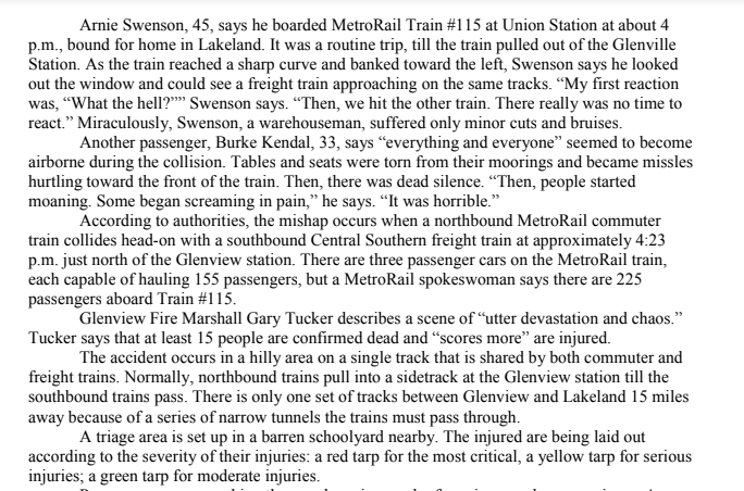 calwatch's tweet photo. Interestingly, this year's @latimes #Metpro "reporting test" (scored supplemental questionnaire for an entry level news job) is a thinly disguised version of the Chatsworth Metrolink train crash https://t.co/7k8YH4xJJ5 https://t.co/yTlY2tKHHg