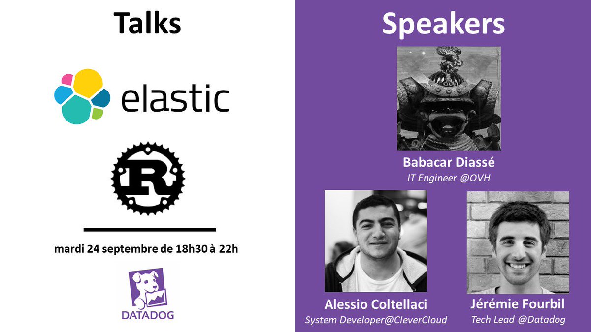 ParisDataEng's tweet photo. ✨ Jour J✨ #ParisDataEng #Meetup #14 chez
@datadoghq 👍 https://t.co/NYJkEZd7Z6