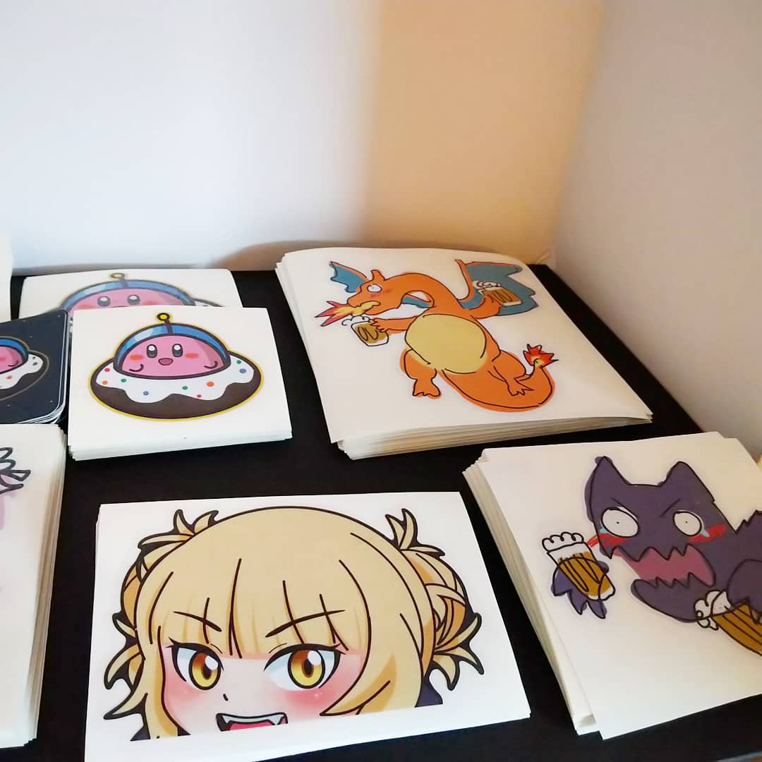 shiftbeast's tweet photo. Anime stickers 😁 came in this weekend and shipped out! https://t.co/eDhy6IWljU
