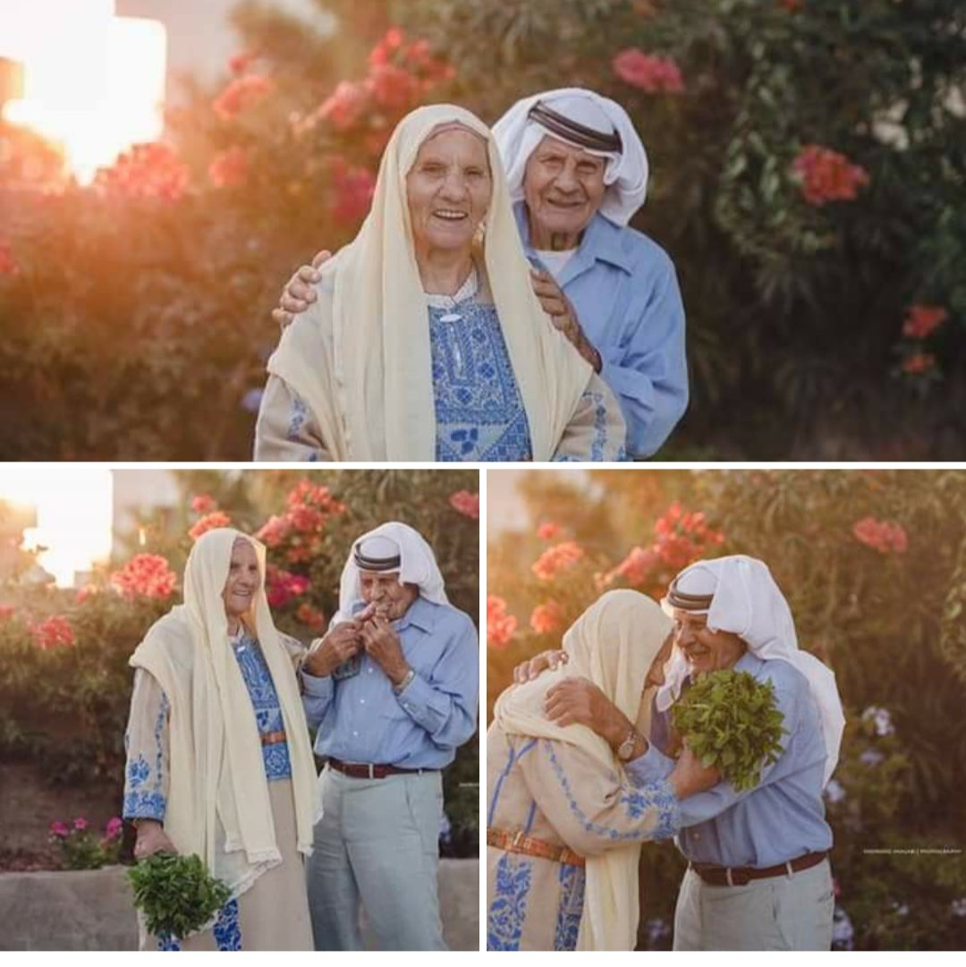 Pareja palestina celebra sus 65 años de matrimonio. Cómo su amor es el nuestro para Palestina. 
#SomosPalestina