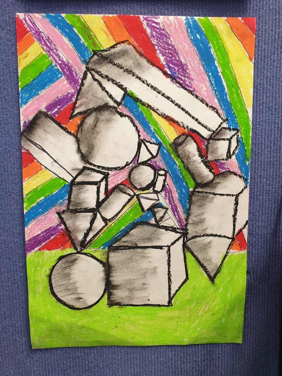 Mrs__Bonilla's tweet photo. So impressed with the amazing artwork that 4B have been working on to conclude their 3D objects unit. #creative #art #artists @PsElderslie https://t.co/ufLQnQJdpo