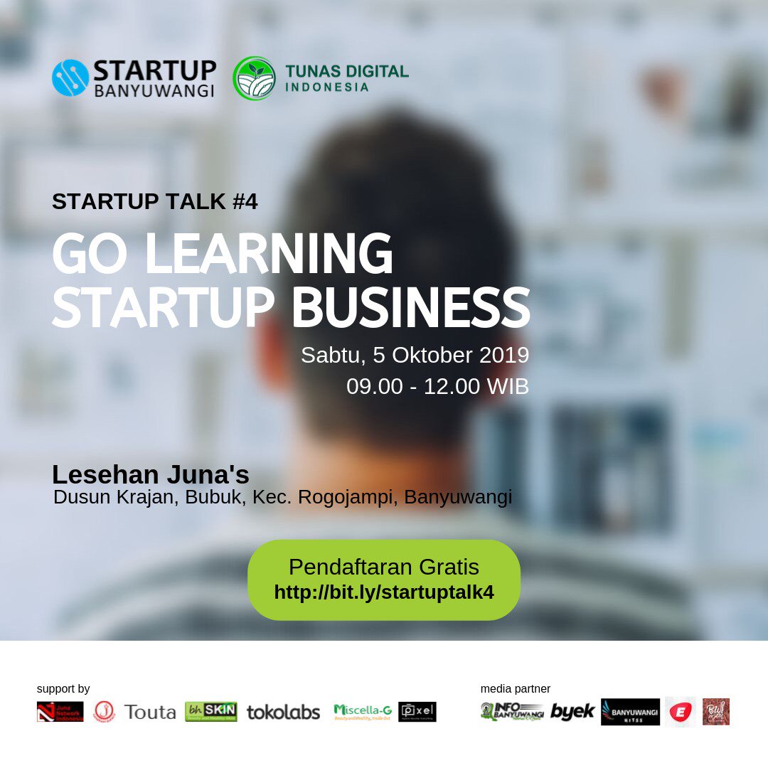 StartupBWI's tweet photo. Sekarang bermunculan startup unicorn baru. Termasuk startup yang mendapatkan pendanaan dari investor dalam &amp; luar negeri.

Mau tau kenapa mereka bisa, kuy hadiri Startup Talk ke 4 ini.

@AzwarAnas_A3 @EventBwi @banyuwangi_kab @diskopumkm_bwi @dispora_bwi https://t.co/Zto0As9jOC