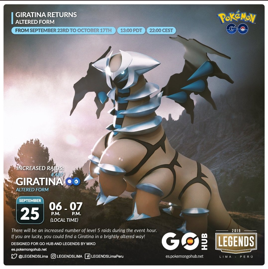 Giratina (Origin Forme) CP and IV Chart