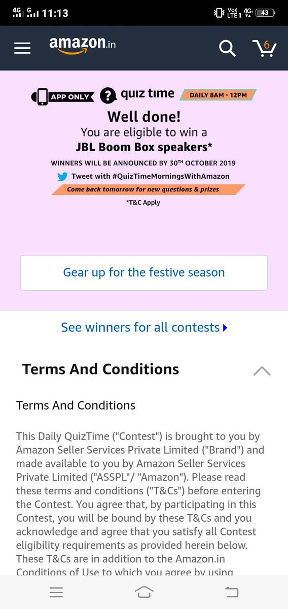 UmeshCh08457474's tweet photo. #QuizTimeMorningsWithAmazon https://t.co/5mKYsWyO68