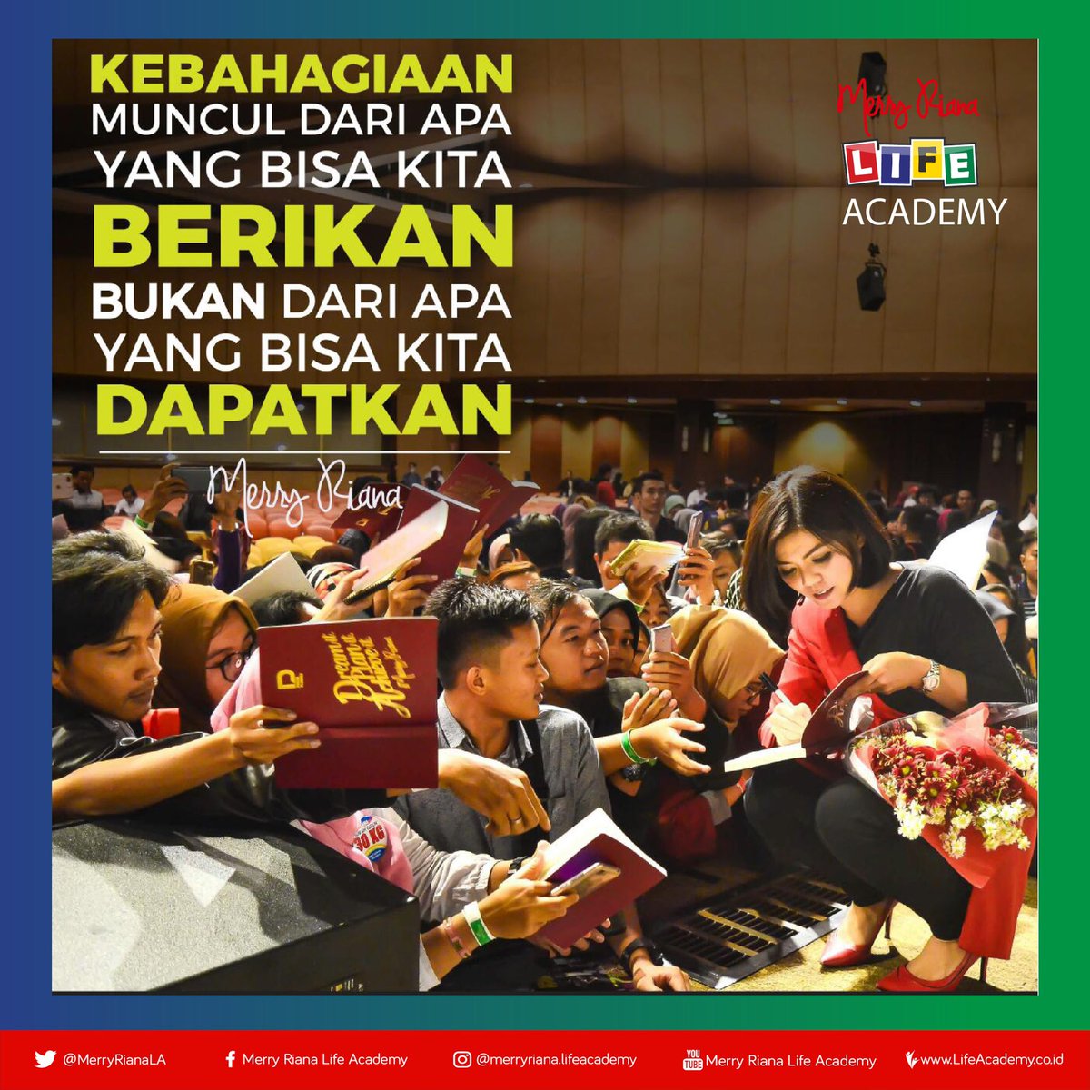 MRLAofficial's tweet photo. Kebahagiaan muncul dari apa yang bisa kita berikan bukan dari apa yang bisa kita dapatkan. https://t.co/varH1x0JXi